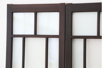 【買取】アンティーク建具　総欅!特別注文造り　ガラス戸(建具、引き戸)を買取りました。