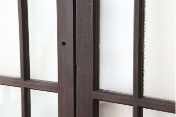 【買取】アンティーク建具　総欅!特別注文造り　ガラス戸(建具、引き戸)を買取りました。