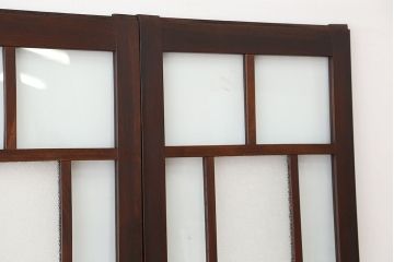 【買取】アンティーク建具　総欅!特別注文造り　ガラス戸(建具、引き戸)を買取りました。