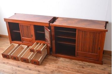 【買取】松本民芸家具 欅材 四尺水屋箪笥を買取りました