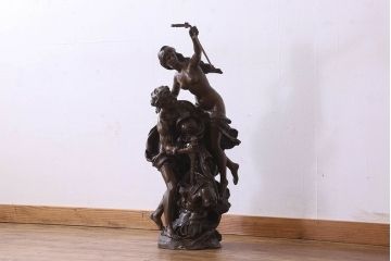 【古美術買取】フランスアンティーク　math.moreau(マチュラン・モロー)　ブロンズ像(アンティーク、置物　彫刻)を買取りました。