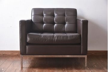 【買取】中古　ヴィンテージ家具　ノル/ノール(Knoll)　廃盤品　シックなラウンジソファ(1人掛けソファ)