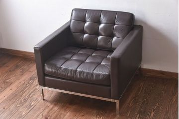 【買取】中古　ヴィンテージ家具　ノル/ノール(Knoll)　廃盤品　シックなラウンジソファ(1人掛けソファ)