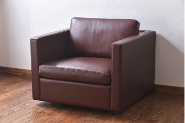 【買取】KNOLL(ノール)社　本革1人掛けソファを買取りました。(定価約85万円)