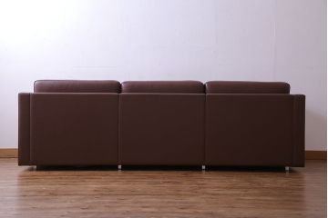 【買取】中古　ノル/ノール(Knoll)社　本革3人掛けソファ(アームソファ)(定価約220万円)