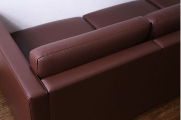 【買取】中古　ノル/ノール(Knoll)社　本革3人掛けソファ(アームソファ)(定価約220万円)