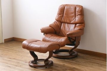 【買取】エコーネス(EKORNES) 本革 オットマン付き ストレスレス レノ クラシック(M)を買取りました。(定価約37万9千円)