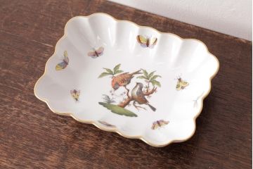 【骨董買取】ハンガリー　HEREND(ヘレンド)　RO　ロスチャイルドバード　ナッツディッシュ(長方型ボウル、皿)を買取りました。