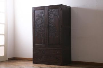 【買取】軽井沢彫りのワードローブを買取ました。