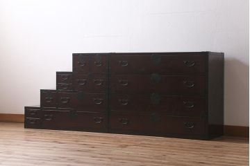 【買取】青木産業 ケヤキ材 階段箪笥セットを買取りました