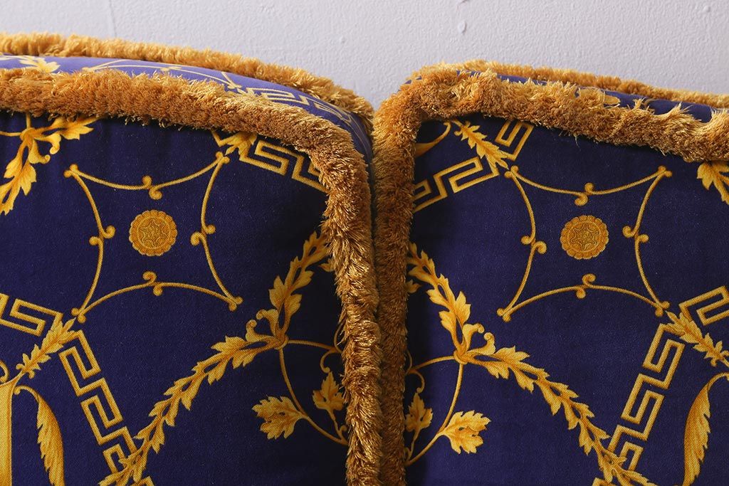 【買取】中古 ユーロカーサ(EURO CASA) イタリア VERSACE(ヴェルサーチ) スリーシーターソファ(三人掛け、3人掛け、トリプルソファ)(定価約180万円)