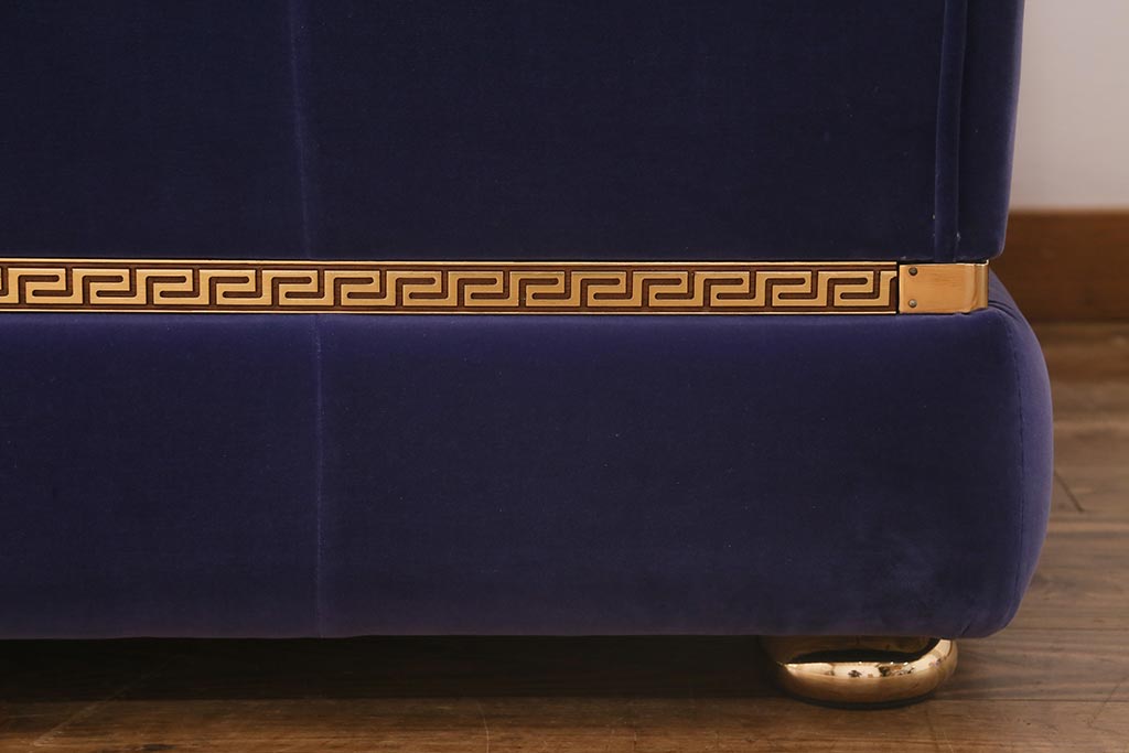 【買取】中古 ユーロカーサ(EURO CASA) イタリア VERSACE(ヴェルサーチ) スリーシーターソファ(三人掛け、3人掛け、トリプルソファ)(定価約180万円)