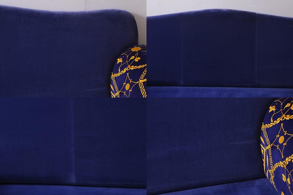 【買取】中古 ユーロカーサ(EURO CASA) イタリア VERSACE(ヴェルサーチ) スリーシーターソファ(三人掛け、3人掛け、トリプルソファ)(定価約180万円)