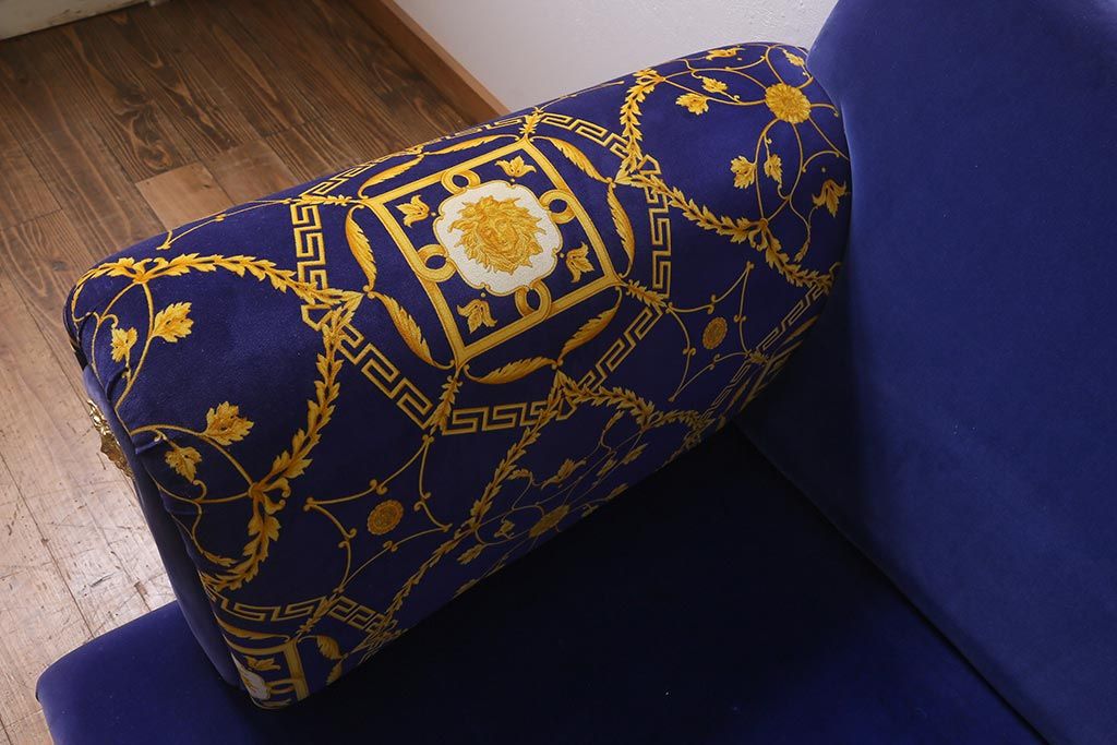 【買取】中古 ユーロカーサ(EURO CASA) イタリア VERSACE(ヴェルサーチ) スリーシーターソファ(三人掛け、3人掛け、トリプルソファ)(定価約180万円)