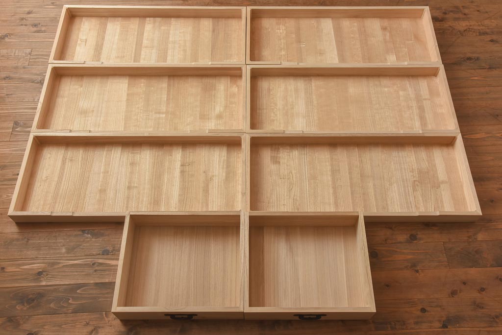 【買取】在庫未使用品 IDC大塚家具 欅産業 KC-35 仙台箪笥 三・五尺兼用タンス(衣装箪笥)(定価約61万5千円)