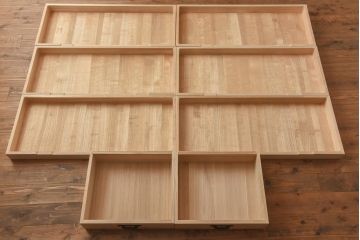 【買取】在庫未使用品 IDC大塚家具 欅産業 KC-35 仙台箪笥 三・五尺兼用タンス(衣装箪笥)(定価約61万5千円)