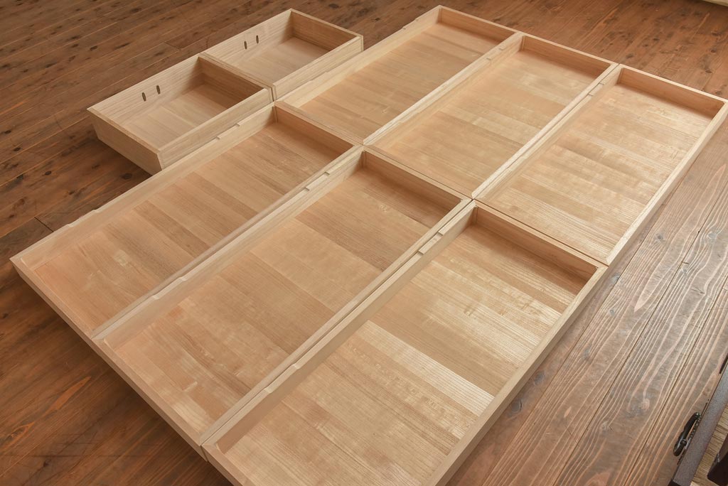 【買取】在庫未使用品 IDC大塚家具 欅産業 KC-35 仙台箪笥 三・五尺兼用タンス(衣装箪笥)(定価約61万5千円)