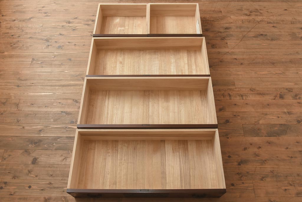 【買取】在庫未使用品 IDC大塚家具 欅産業 KC-35 仙台箪笥 三・五尺兼用タンス(衣装箪笥)(定価約61万5千円)