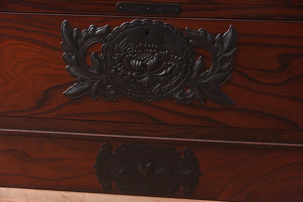 【買取】在庫未使用品 IDC大塚家具 欅産業 KC-35 仙台箪笥 三・五尺兼用タンス(衣装箪笥)(定価約61万5千円)