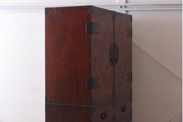 【買取】在庫未使用品 IDC大塚家具 欅産業 KC-35 仙台箪笥 三・五尺兼用タンス(衣装箪笥)(定価約61万5千円)