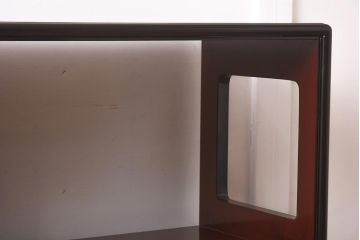 【買取】在庫未使用品 IDC大塚家具 モリシゲ(MORISHIGE/森繁) 風月九45ウルミ刷毛目塗彫漆梅旭 上品な和の空間を演出する和棚(定価約85万円)