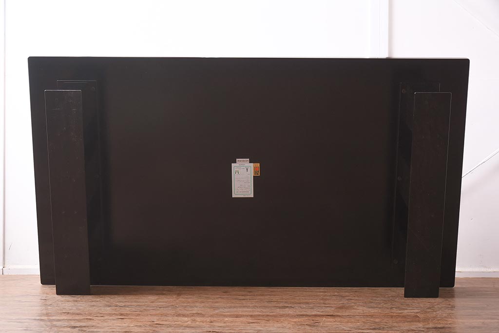 【買取】展示品 IDC大塚家具 モリシゲ(MORISHIGE/森繁) 黒呂色漆 麗峰6尺 キンマ潮騒の図 座卓(定価約165万円)(R-042896)