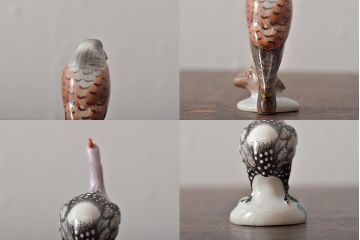 【骨董買取】ハンガリー　HEREND(ヘレンド)　ウサギ　鳥　フィギュリン5個セット　陶器　置物を買取りました