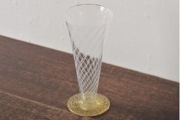 【骨董買取】ベネチアンガラス　金箔レースグラス(シャンパン、ワイン)を買取ました。