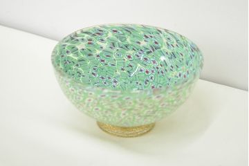 【骨董買取】イタリア　ベネチアングラス　ミルフィオリ　ガラス茶碗　金彩ボウル(ヴェネチアングラス)を買取ました。