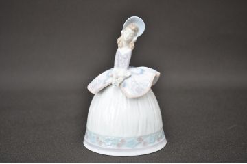 【買取】ユーロカーサ(EURO CASA)　リヤドロ(LLADRO)　春の貴婦人　卓上ベル(廃盤品)