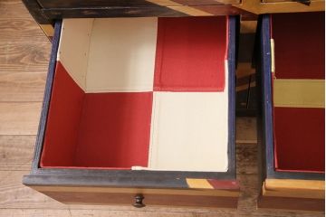 【買取】中古　イギリス製　HALO(ハロ)　REGIMENT 9DRAWERS CHEST(レジメント 9ドロワーズ チェスト)　斬新なデザイン!ユニオンジャックが印象的なチェスト(定価約35万円)(引き出し)