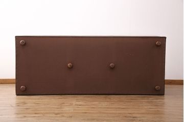 【買取】中古　美品　ビンテージ　モビリア　チェスターフィールド風の本革製ソファ(三人掛けソファ、3Pソファ)