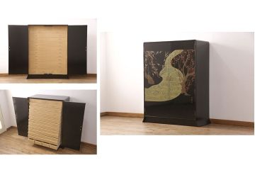 【買取】香川漆器　伝統工芸士・小松庄一作　かくし付き　桐材　漆絵　衣装箪笥桐箪笥)を買取りました。