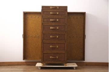 【買取】中古　極美品　MAITLAND SMITH(メートランドスミス)　希少!アクセサリーの収納に便利なジュエリーチェスト(定価約80万円)(ランジェリーチェスト、引き出し)
