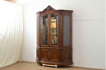 【買取】中古　美品　センチュリー社(CENTURY)　サァラ麻布取り扱い 豪華な佇まいのキャビネット(収納棚、飾り棚、食器棚)(定価約240万円)