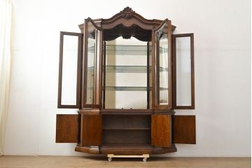 【買取】中古　美品　センチュリー社(CENTURY)　サァラ麻布取り扱い 豪華な佇まいのキャビネット(収納棚、飾り棚、食器棚)(定価約240万円)