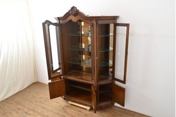 【買取】中古　美品　センチュリー社(CENTURY)　サァラ麻布取り扱い 豪華な佇まいのキャビネット(収納棚、飾り棚、食器棚)(定価約240万円)