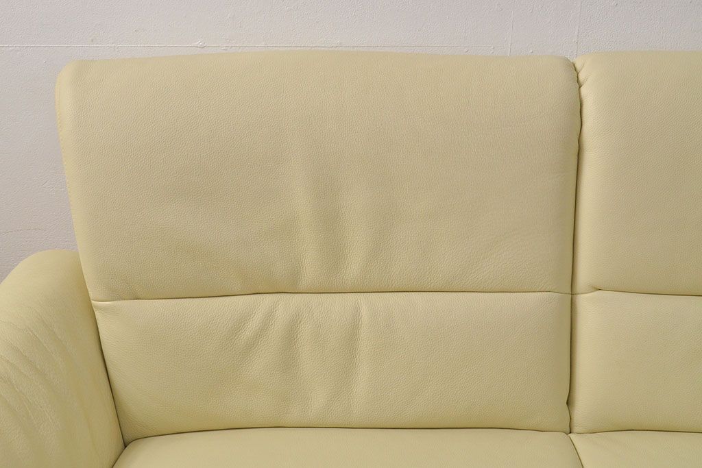 【買取】中古 美品 IDC大塚家具取り扱い 高級ブランド himolla(ヒモラ) Kassel(カッセル) 高級感ある佇まいの本革2人掛けソファ(定価約40万円)(二人掛けソファ、アームチェア)