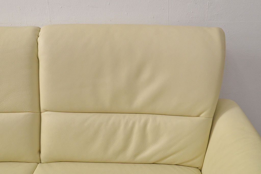 【買取】中古 美品 IDC大塚家具取り扱い 高級ブランド himolla(ヒモラ) Kassel(カッセル) 高級感ある佇まいの本革2人掛けソファ(定価約40万円)(二人掛けソファ、アームチェア)