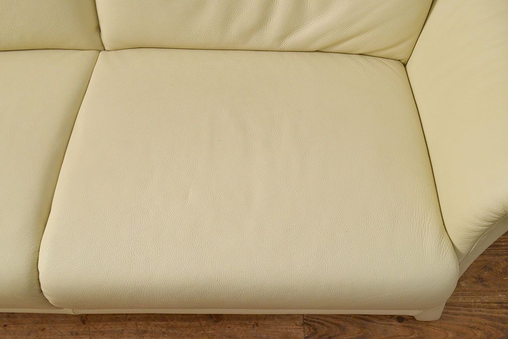 【買取】中古 美品 IDC大塚家具取り扱い 高級ブランド himolla(ヒモラ) Kassel(カッセル) 高級感ある佇まいの本革2人掛けソファ(定価約40万円)(二人掛けソファ、アームチェア)
