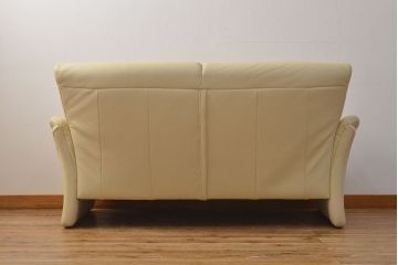 【買取】中古 美品 IDC大塚家具取り扱い 高級ブランド himolla(ヒモラ) Kassel(カッセル) 高級感ある佇まいの本革2人掛けソファ(定価約40万円)(二人掛けソファ、アームチェア)