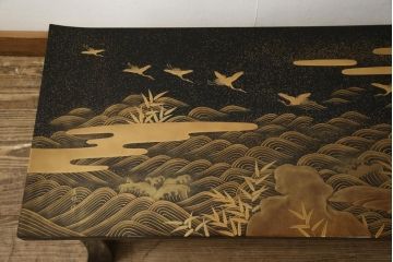 【買取】輪島塗　宮内庁蒔絵司　木村華邸作　高蒔絵　金蒔絵　文机を買取りました