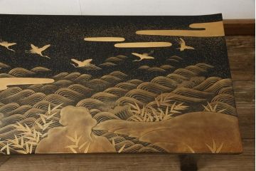 【買取】輪島塗　宮内庁蒔絵司　木村華邸作　高蒔絵　金蒔絵　文机を買取りました