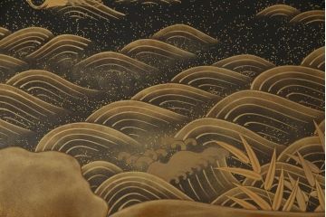 【買取】輪島塗　宮内庁蒔絵司　木村華邸作　高蒔絵　金蒔絵　文机を買取りました