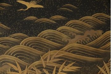 【買取】輪島塗　宮内庁蒔絵司　木村華邸作　高蒔絵　金蒔絵　文机を買取りました