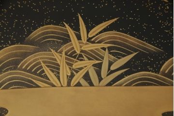 【買取】輪島塗　宮内庁蒔絵司　木村華邸作　高蒔絵　金蒔絵　文机を買取りました