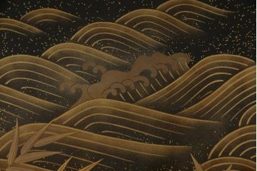 【買取】輪島塗　宮内庁蒔絵司　木村華邸作　高蒔絵　金蒔絵　文机を買取りました