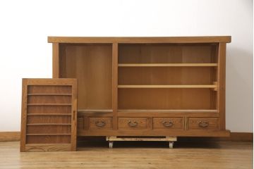 【買取】高級国産手造り家具　総ケヤキ　水屋箪笥サイドボードを買取りました。