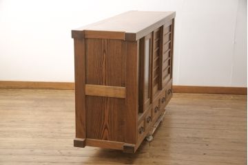 【買取】高級国産手造り家具　総ケヤキ　水屋箪笥サイドボードを買取りました。