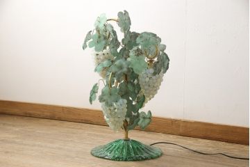 【骨董買取】イタリア　トーソー社(TOSO CESARE)　ムラーノガラス(MURANO)　ブドウ(葡萄、ぶどう)　テーブルスタンド(デスクライト、テーブルライト、ビンテージ照明、卓上ランプ、ヴィンテージ、ムラノガラス)を買取りました。